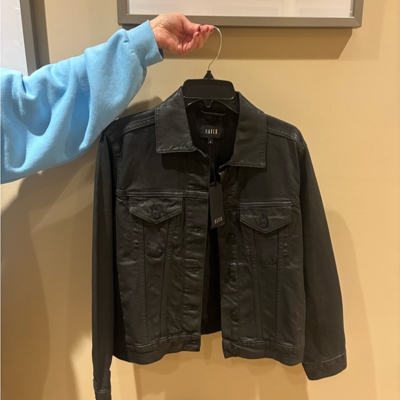 Rails Black Coated Leather Jacket❤️ - Picture 2 of 3
